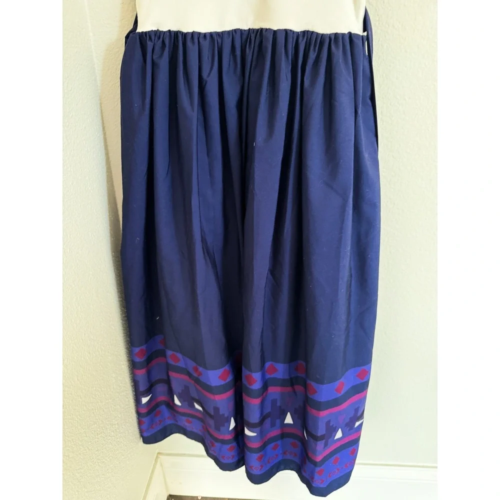 Only Little Once Encanto Luisa‎ Inspired Dress Blue White Geometric Girls Size 7